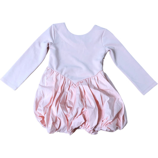 River Island Dress 3-4 Years Girls Long Sleeve Pink Cotton Balloon Style