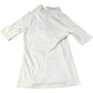 Baukjen Zip Neck Top UK6 Women's Short Sleeve Organic Cotton White Blouse