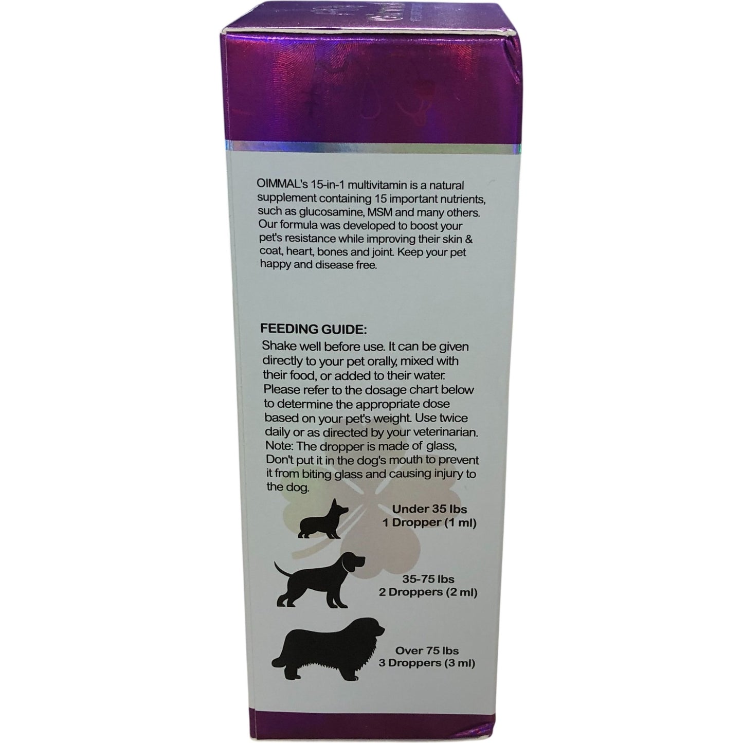 Oimmal 15 In 1 Multivitamin For Dogs 60ml Natural Supplement Dog Health