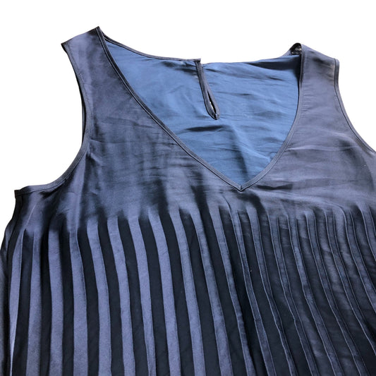 The White Company Pleated Maxi Dress Women's V Neck Long Size XS