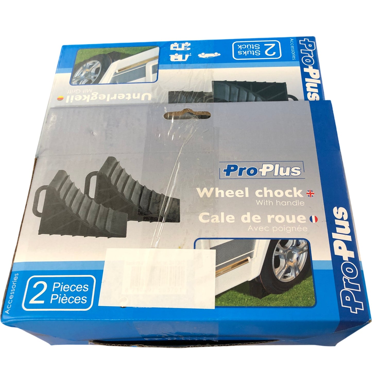 ProPlus Wheel Chock Set With Handle 4 Pieces Strong And Sturdy Motorhome