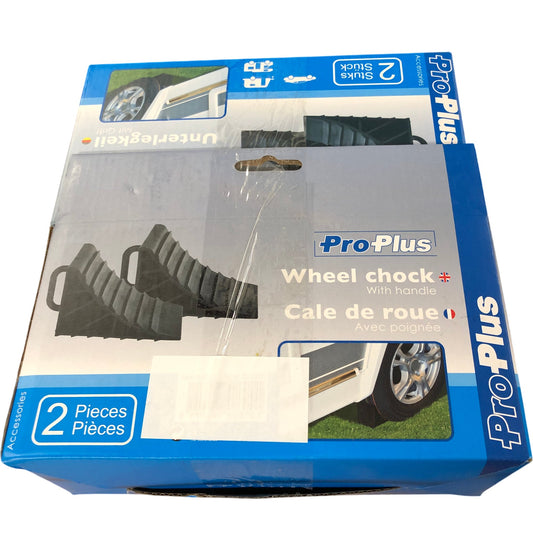 ProPlus Wheel Chock Set With Handle 4 Pieces Strong And Sturdy Motorhome