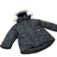 River Island Kids Coat 2-3 Years Unisex Black Faux Fur Hooded Padded Jacket