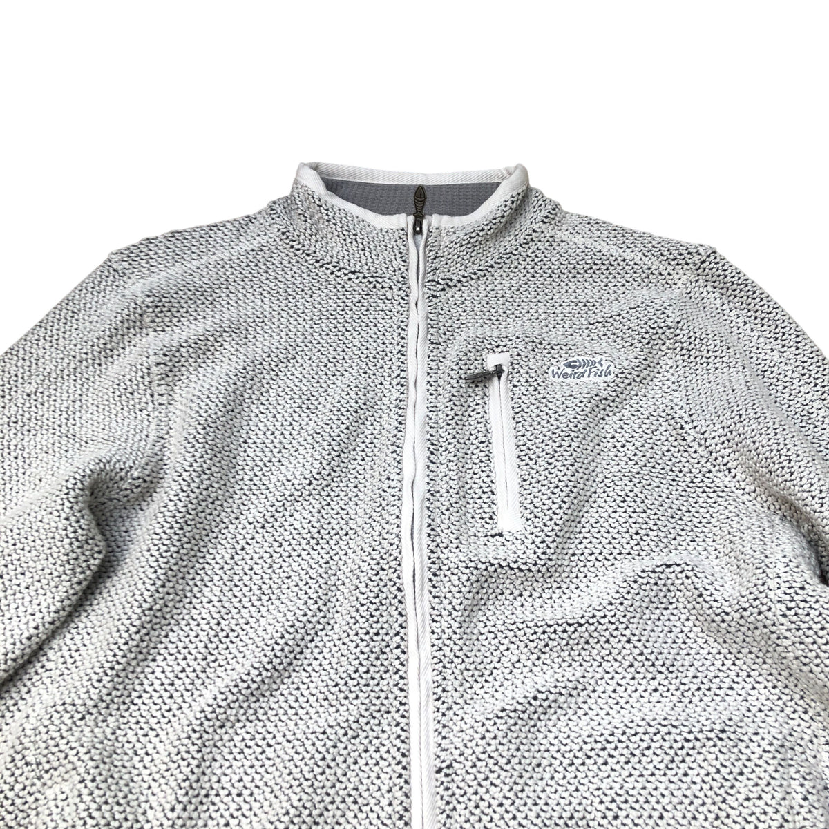 Weird Fish Organic Cotton Jacket Men's Zip Front Lightweight Grey Style XL