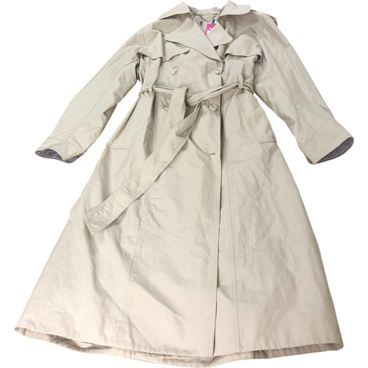Branded Natural Double Breasted Trench Coat Size 16