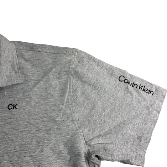 Calvin Klein Golf Polo XL Men's Short Sleeve Grey Cotton Training Top
