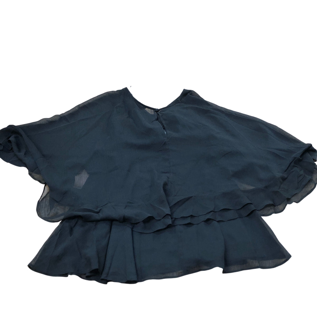 River Island Black Chiffon Cape Mini Dress Women's Flowy Cape Sleeve