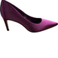 Branded Pointed Toe Satin Court Heels UK3 Women's Fuchsia Pink