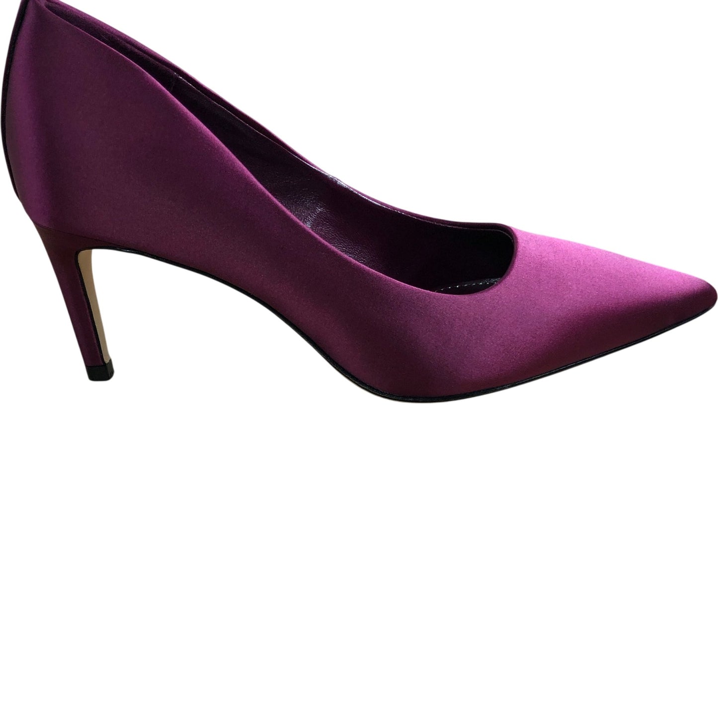 Branded Pointed Toe Satin Court Heels UK3 Women's Fuchsia Pink