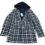 River Island Black Checkered Double Breasted Blazer Jacket