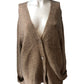 River Island Light Brown Cardigan UK Size S Women's Open Front Cozy Knit
