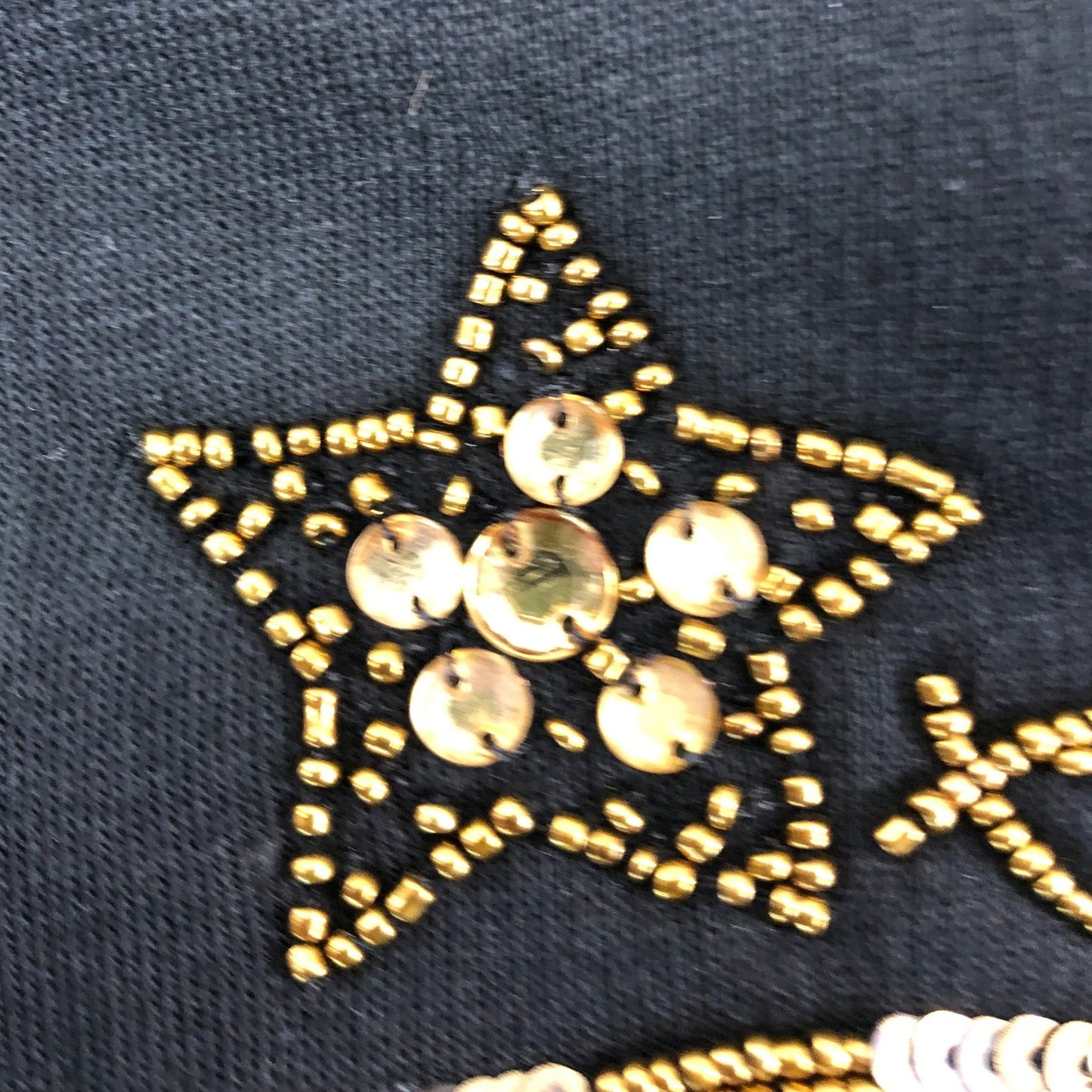 AllSaints Small Women's Black Cropped Sweatshirt Sequin Detail Butterfly Snake