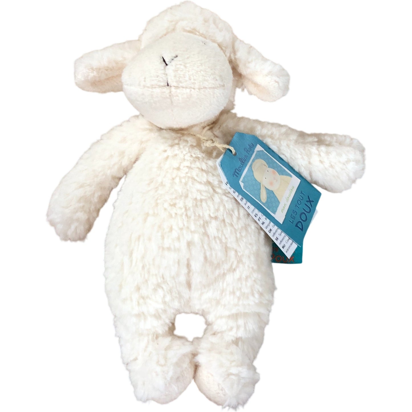 Moulin Roty Les Tout Doux Sebastain Sheep Soft Toy Baby Stuffed Animal 22cm