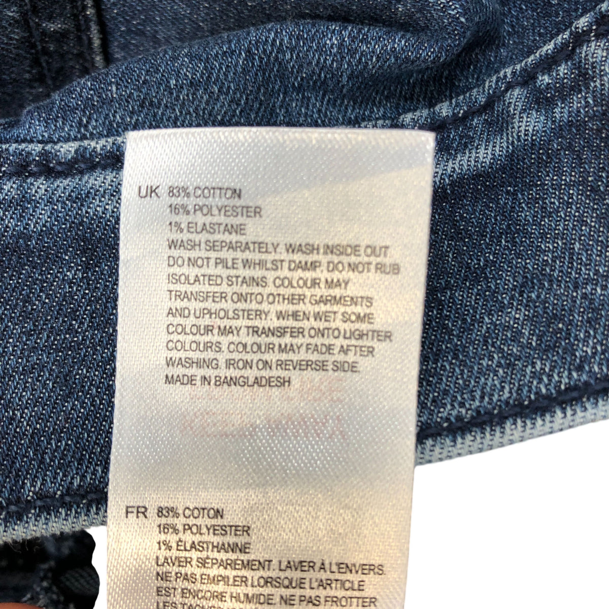 Women's Dark Wash Skinny Jeans UK Size 6 Stretch Denim