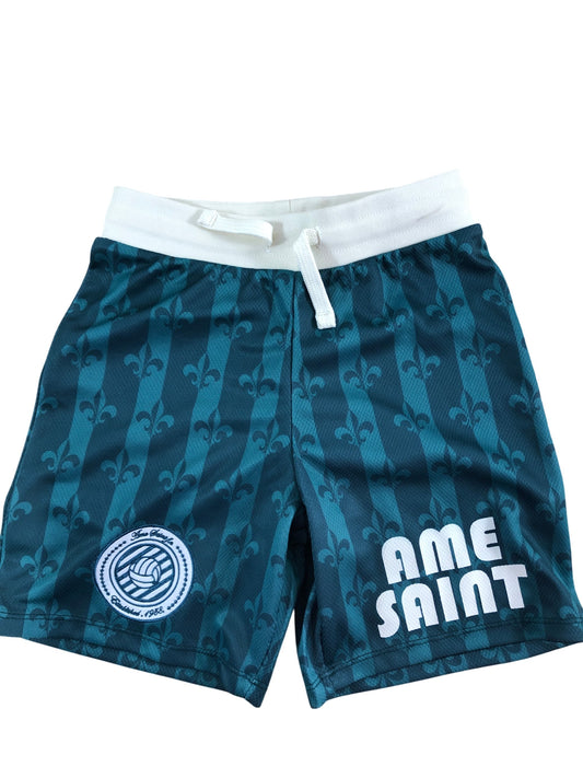 River Island Boys Activewear Shorts Size 7-8 Years Green Sports Floral Design