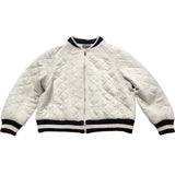 Cream Quilted Bomber Jacket Size XL
