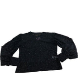 Women's Size 10 Long Sleeved Black Lace Top with Diamantes