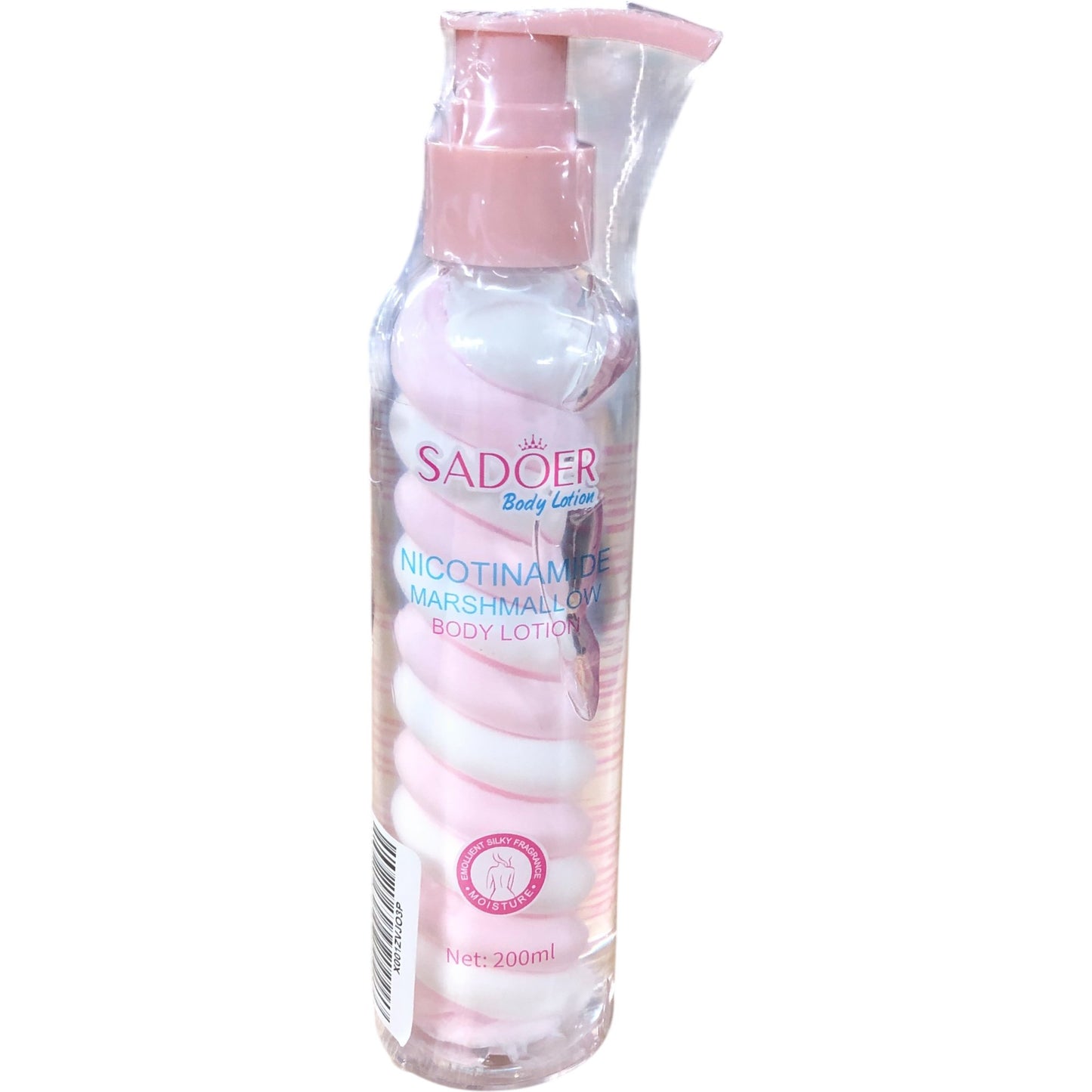 SADOER Nicotinamide Marshmallow Body Lotion 200ml Hydrating Skin Care Product