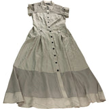 Shirt Dress UK10 Women's Khaki Short Sleeve Button Up