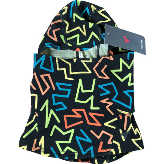 Terramar Kids Ecolator Balaclava One Size Zigzag Pattern Black Multi Color