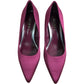 Branded Pointed Toe Satin Court Heels UK3 Women's Fuchsia Pink
