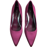 Branded Pointed Toe Satin Court Heels UK3 Women's Fuchsia Pink
