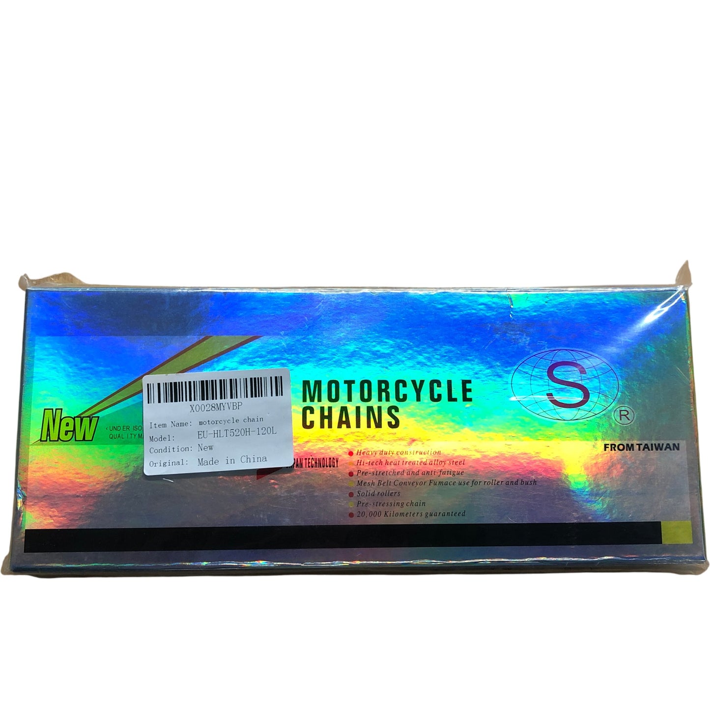 S Motorcycle Chains 520H120L Heavy Duty Hi Tech Alloy Steel Pre Stretched