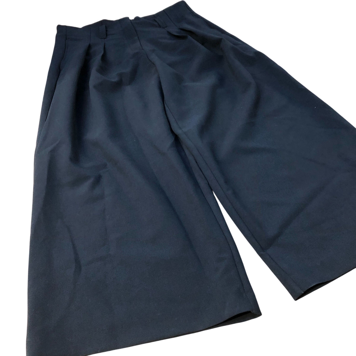 River Island Dark Navy Wide Leg Trousers Women's Classic Pleated UK16