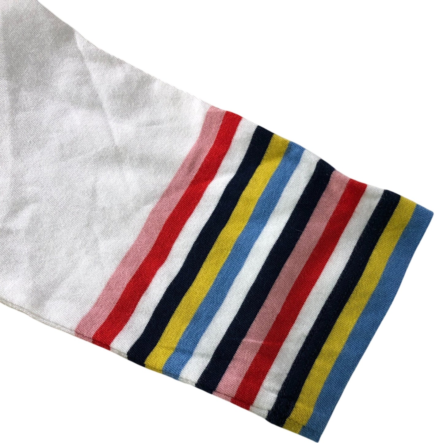 Boden White Long Sleeve Striped Cuff Top - Size 12
