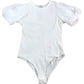 RIVER ISLAND Puff Sleeve Bodysuit Size 11-12 Years Girls White Short Sleeve Top