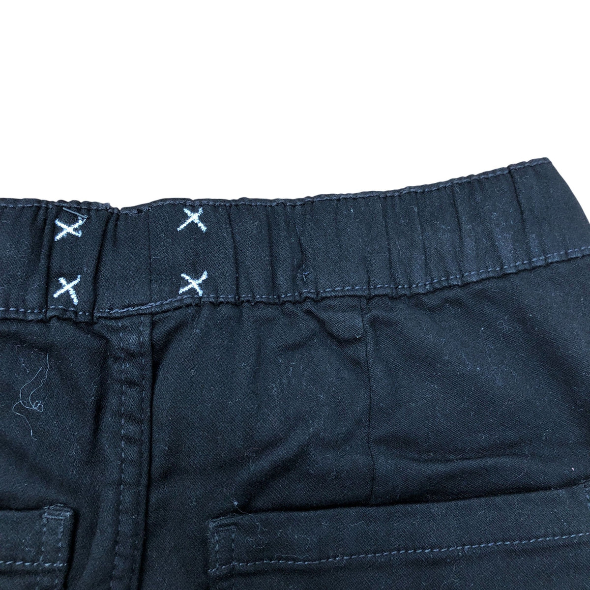 River Island Studios Black Wide Leg Elastic Waist Trousers Size XS