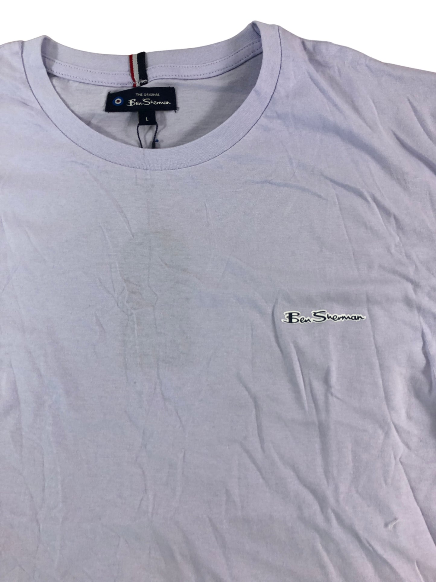 Ben Sherman T-Shirts 3 Pack L Men Skyway Teal Lilac Cotton Crew Neck