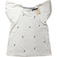 River Island Relaxed Size 10 Women's Floral Embroidered T-Shirt White