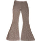 River Island Flared Knit Trousers Women's Flare Leg Brown Mix M