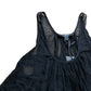 AllSaints Black Sheer Tiered Vest Top - Size 14