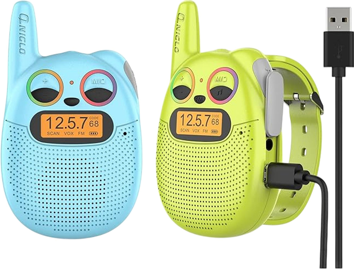 Q.NIGLO Q136 PMR446 Walkie Talkies for Kids 3 Plus Years Yellow Blue Toy