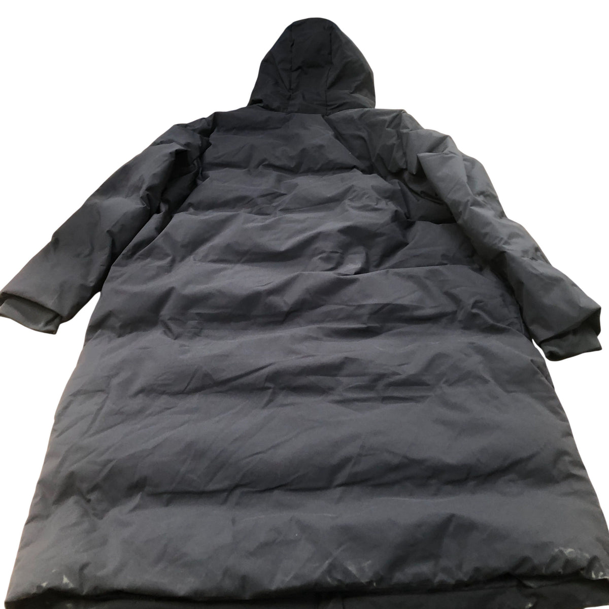 Longline Padded Coat Black Hooded Waterproof Outdoor Wear XL