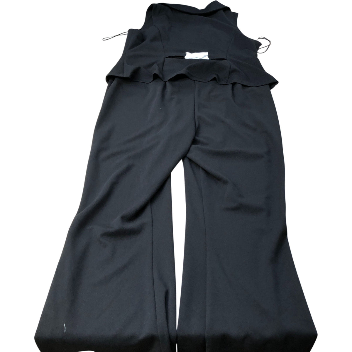 River Island Black Jumpsuit Women's Flared Trousers With Blazer Top Size XL