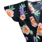 Dancing Leopard Floral Wrap Dress UK12 Women's Short Sleeve Black