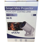 Smart Mini Projector HY300 Pro Wireless Screen Mirroring HDMI USB Bluetooth