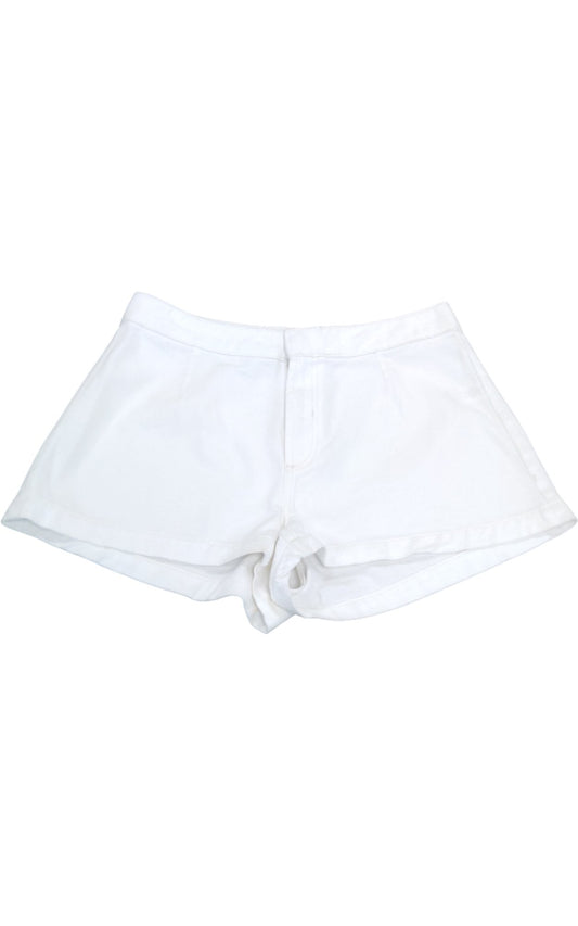 River Island White Denim Shorts UK16 Women's Casual Cotton High Waisted