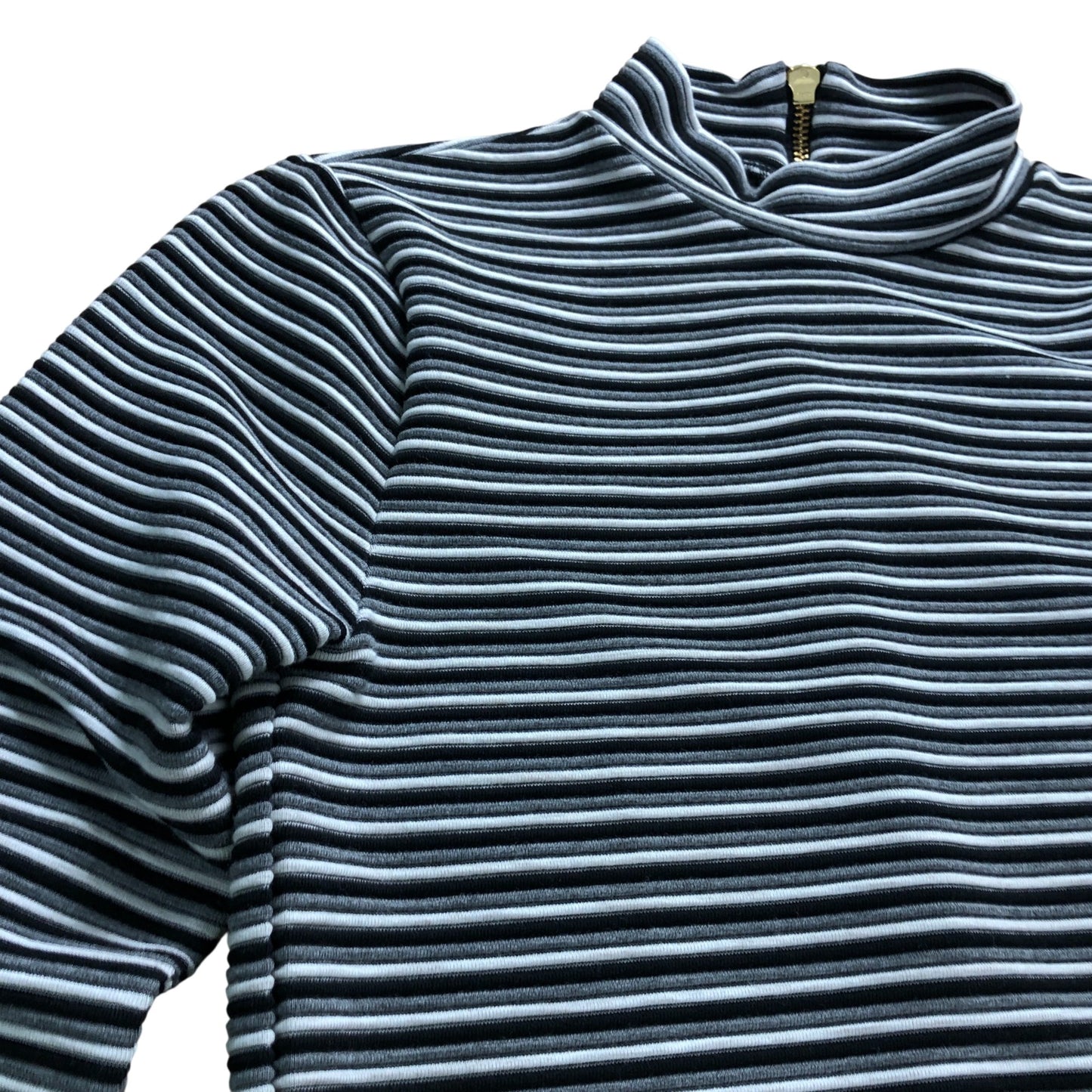 Branded Striped Midi Dress - Size 6