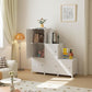 Modular Bookshelf Storage ATTDETJL 6-Cube Storage Unit with Doors Cube Organizer
