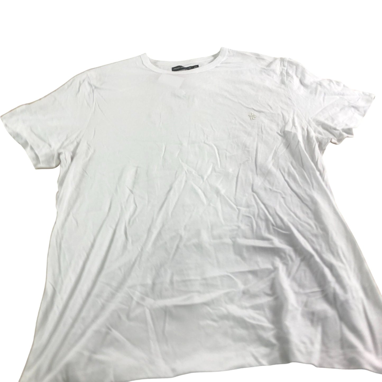 French Connection Basic White T-Shirt  Men's Casual Wear Cotton XXL