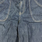 River Island Wide Leg Jeans Size 12 Women's Dark Blue Cotton Flared Trousers