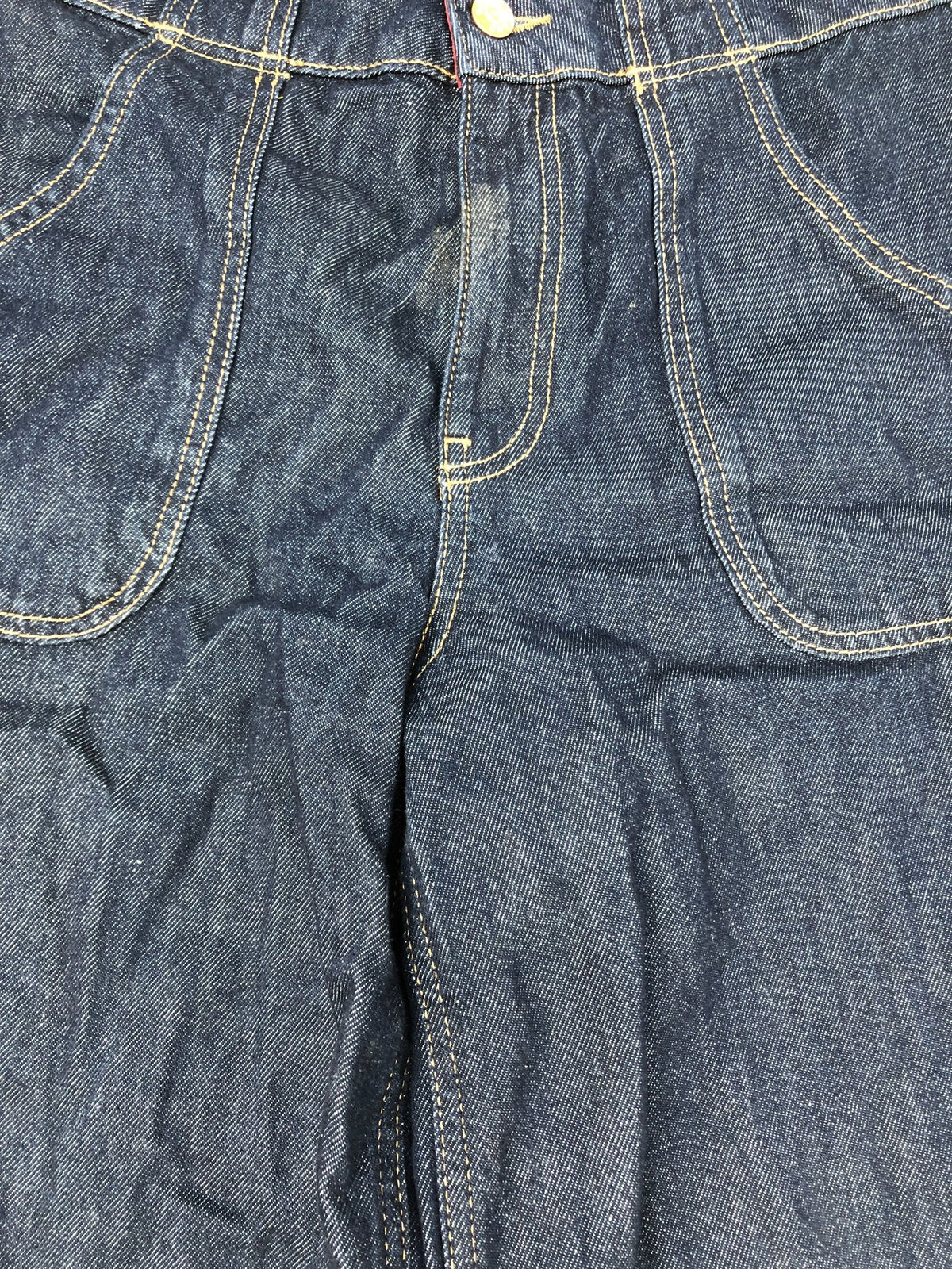 River Island Wide Leg Jeans Size 12 Women's Dark Blue Cotton Flared Trousers