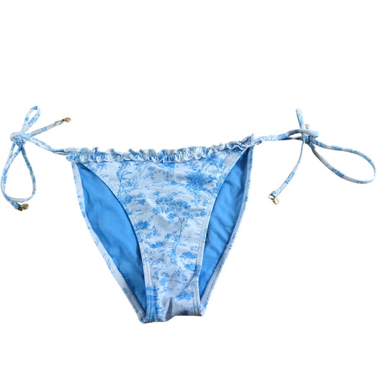 River Island Floral Print Bikini Bottom UK12 Women's Swimwear Blue