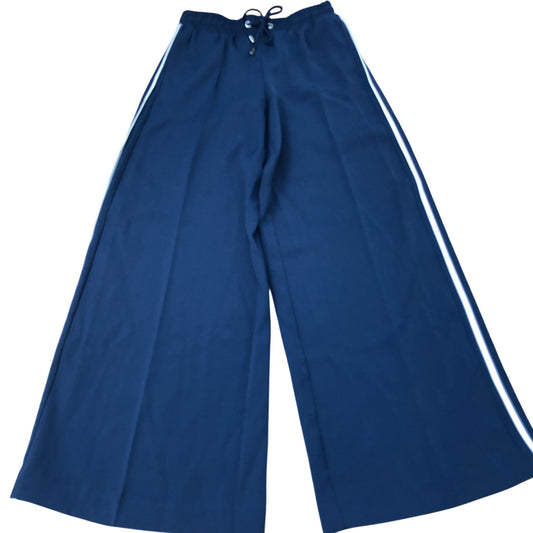 River Island Wide Leg Trousers UK8 Women's Navy Comfortable Polyester Casual