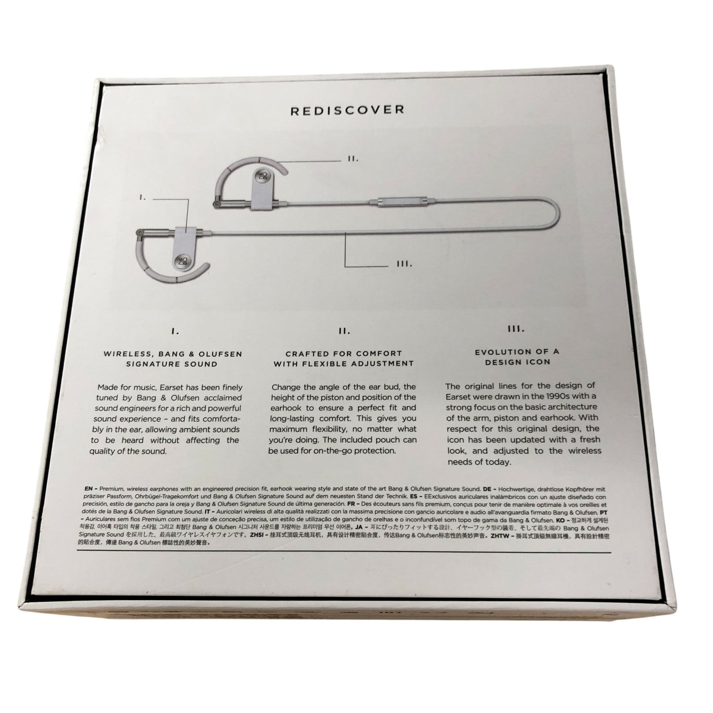 Bang & Olufsen Earset Wireless Earphones Bluetooth Flexible Fit White