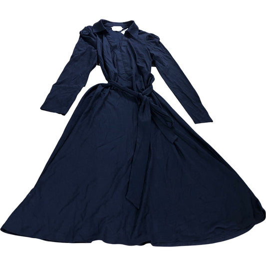 Dress UK10R Women's Long Sleeve Midi Deep Navy